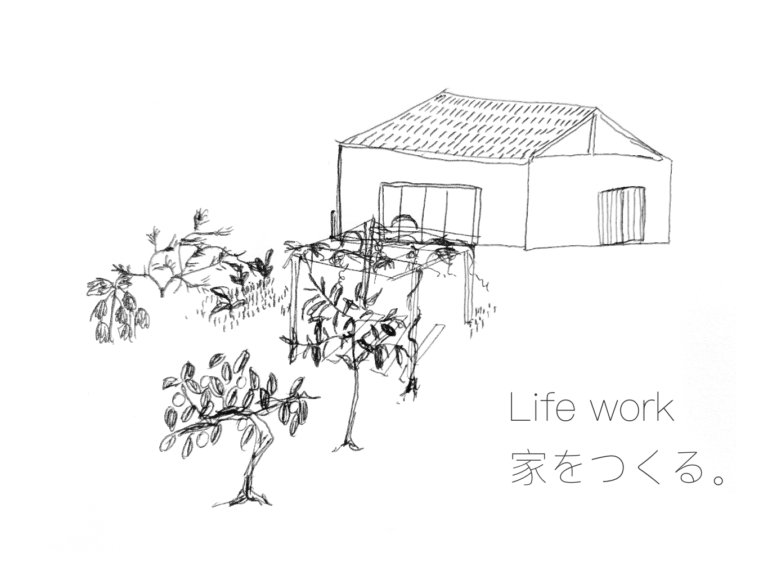 家を作る絵